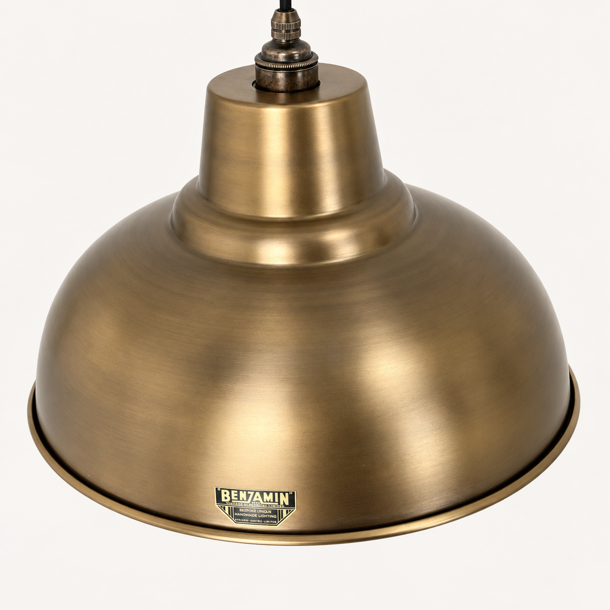 Brassvane antique brass dome pendant light additional view 4