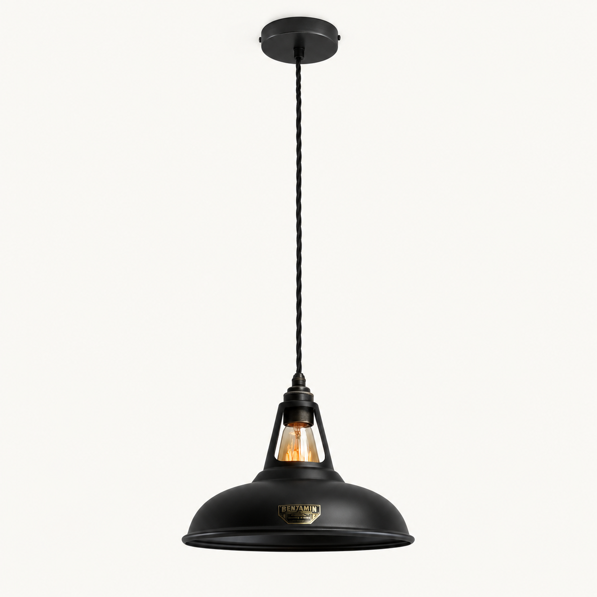Brassvane matt black pendant light additional view 2