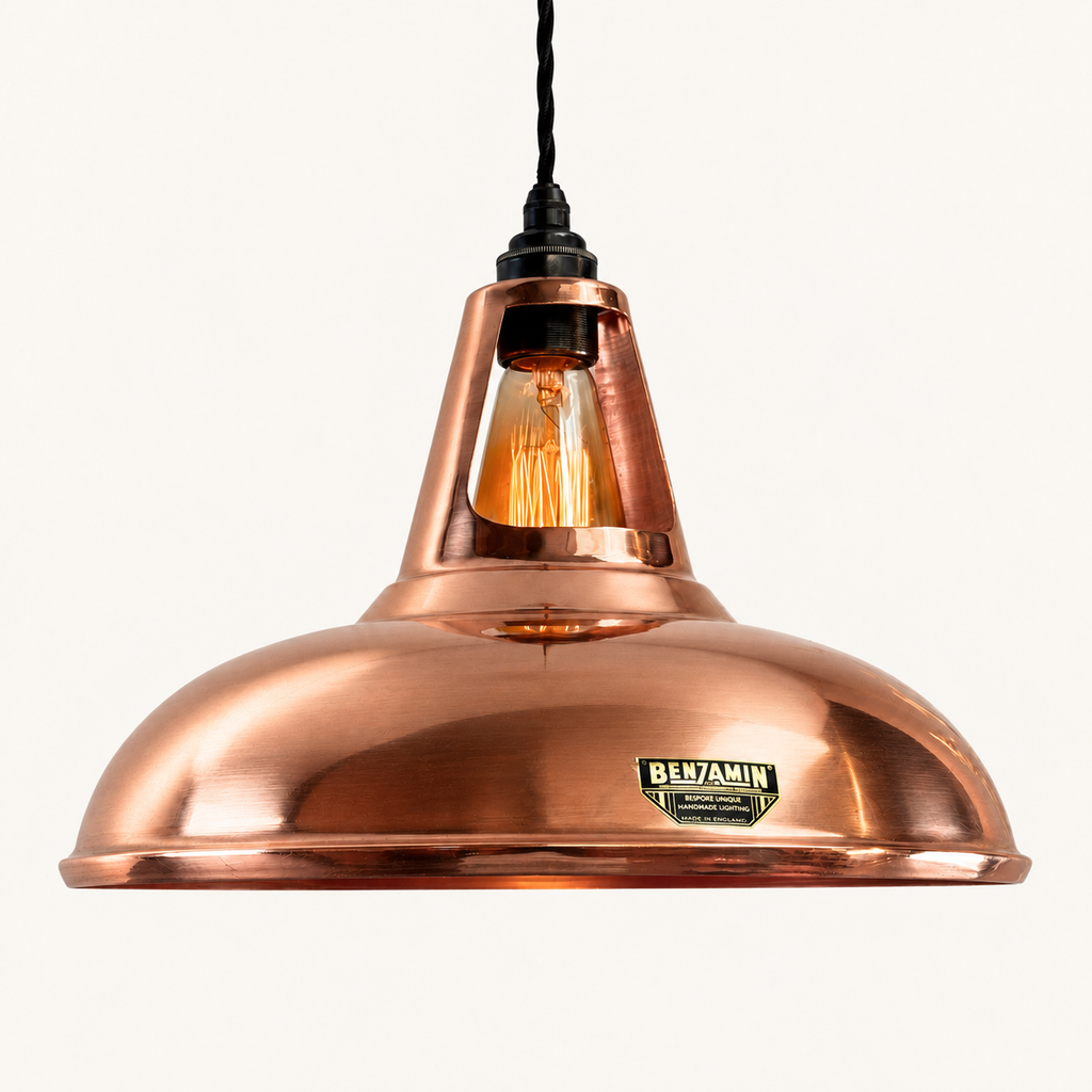 Brassvane handspun copper pendant light additional view 4