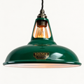 Brassvane racing green pendant light overall view