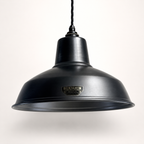 Brassvane pewter gray RLM pendant light overall view