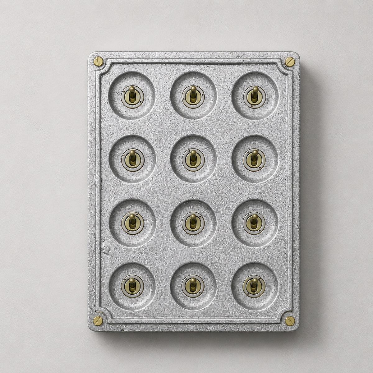 Brassvane 12 gang toggle light switch additional view 3