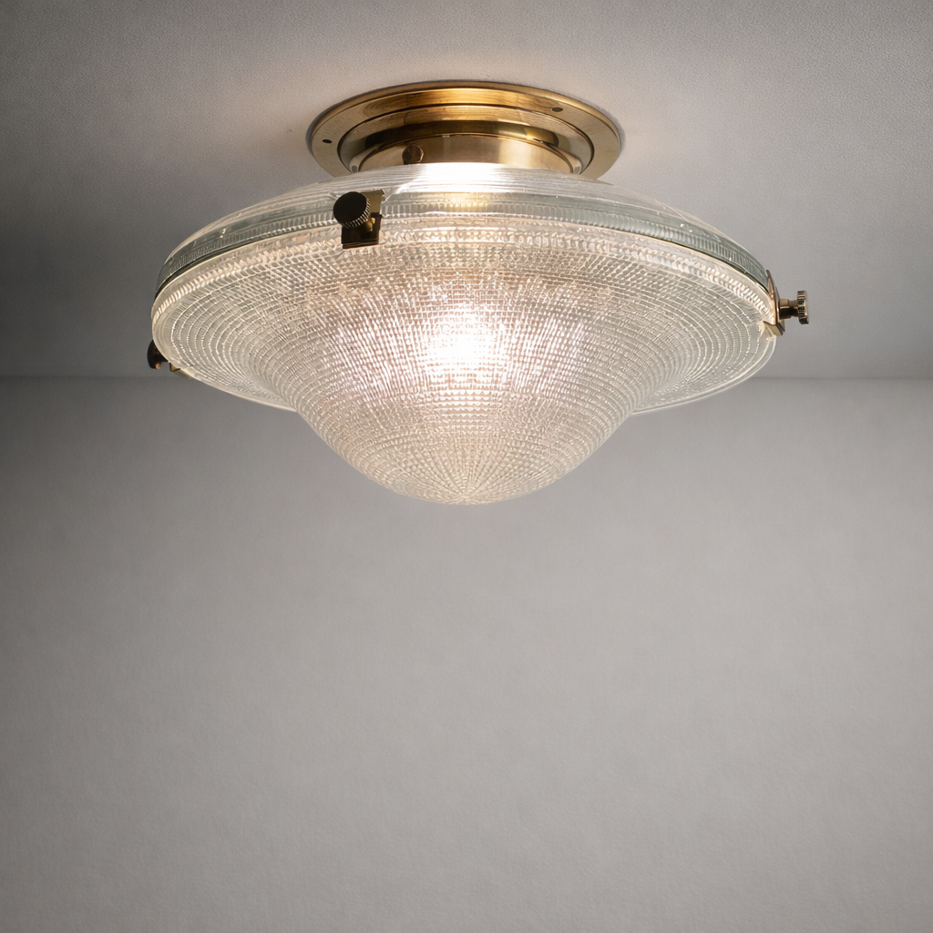 Brassvane prismatic glass flush ceiling light additional view 4