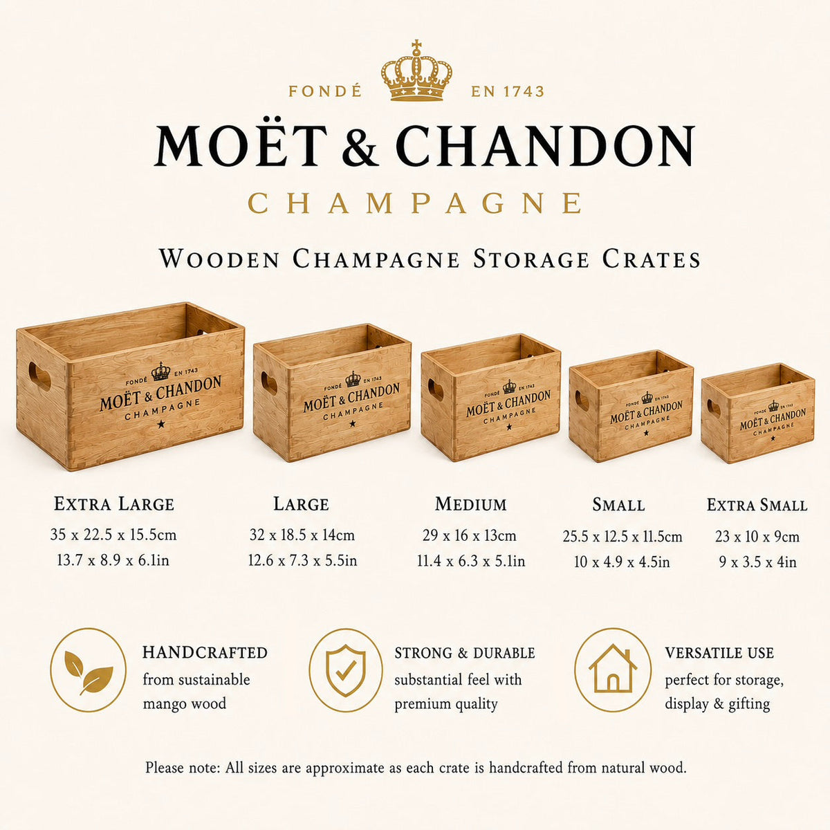 Brassvane wooden champagne storage crates additional view 7