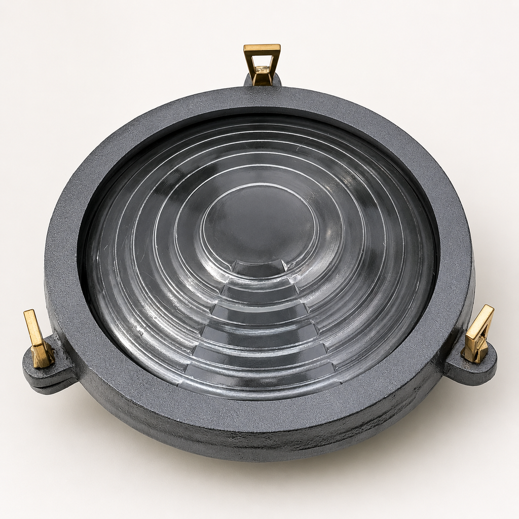 Brassvane round pewter bulkhead light additional view 5