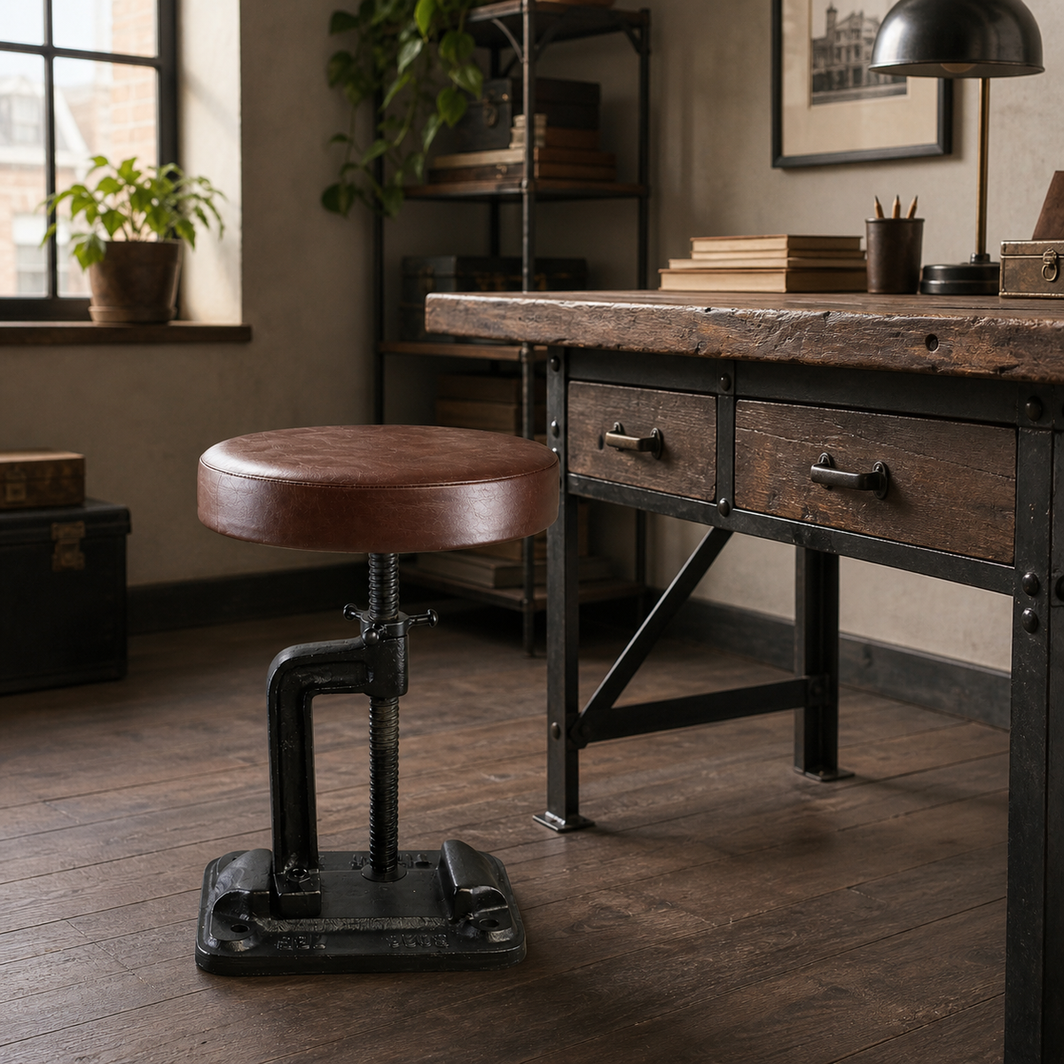 Brassvane adjustable vice clamp stool additional view 2