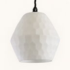 Brassvane opal prismatic glass pendant light overall view