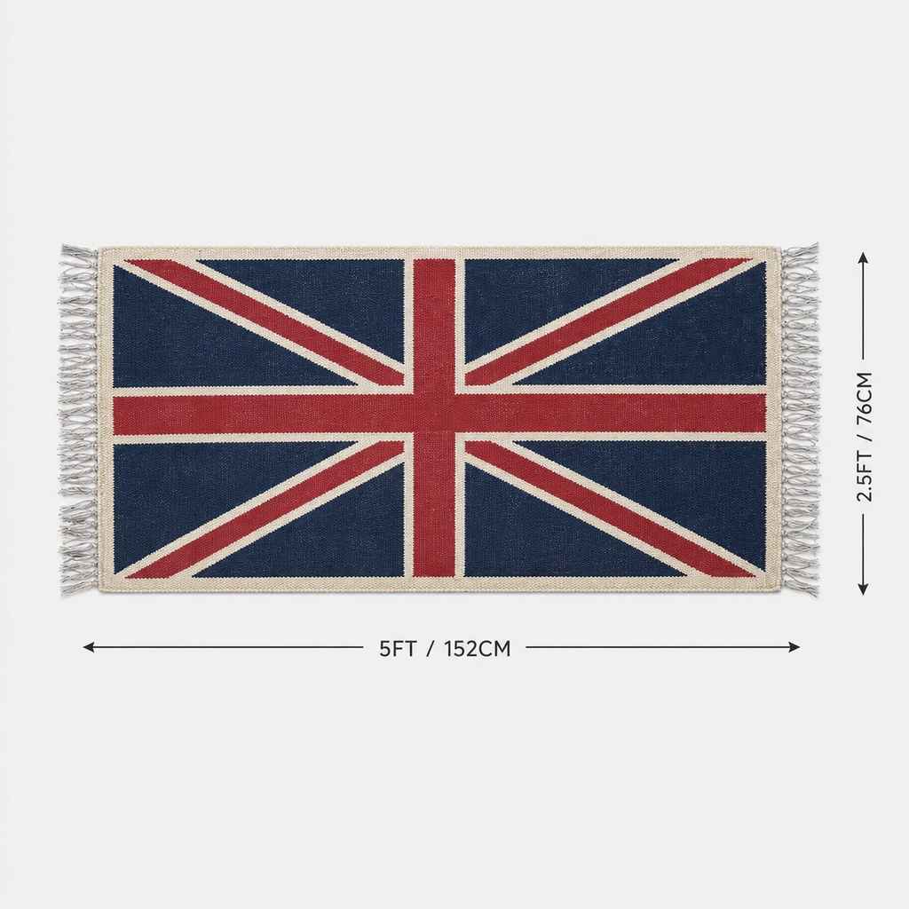 Brassvane union jack jute runner rug additional view 9