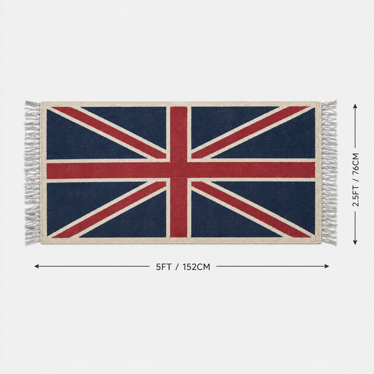 Brassvane union jack jute runner rug additional view 9