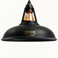 Brassvane matt black pendant light overall view