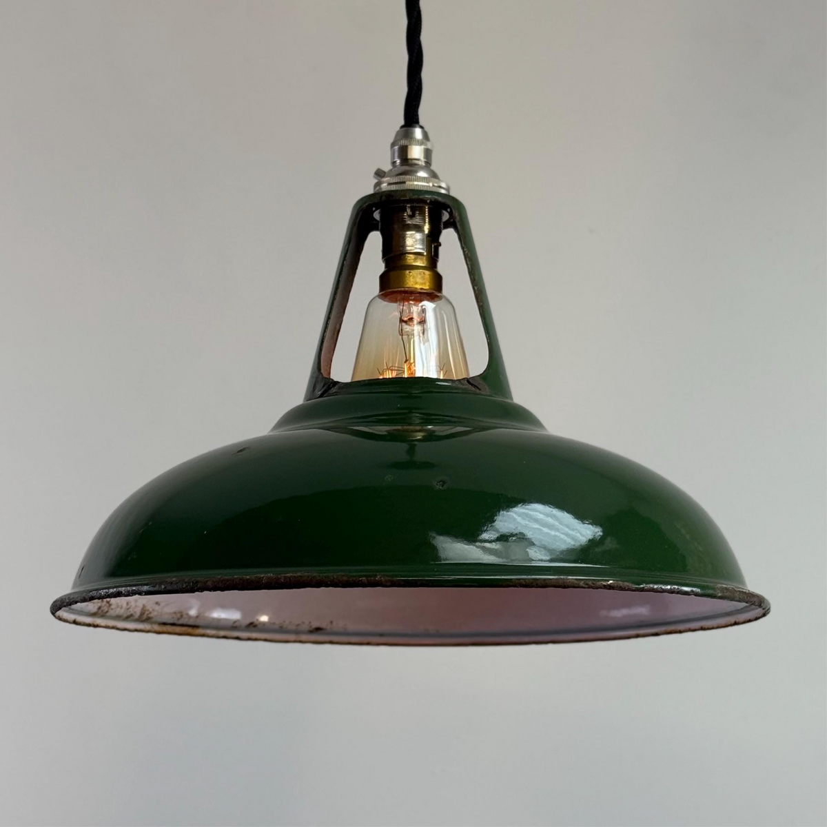Brassvane green pendant light overall view