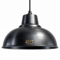 Brassvane pewter gray dome pendant light overall view