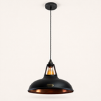 Brassvane matt black and copper pendant light additional view 3