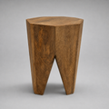 Brassvane mango wood side table overall view