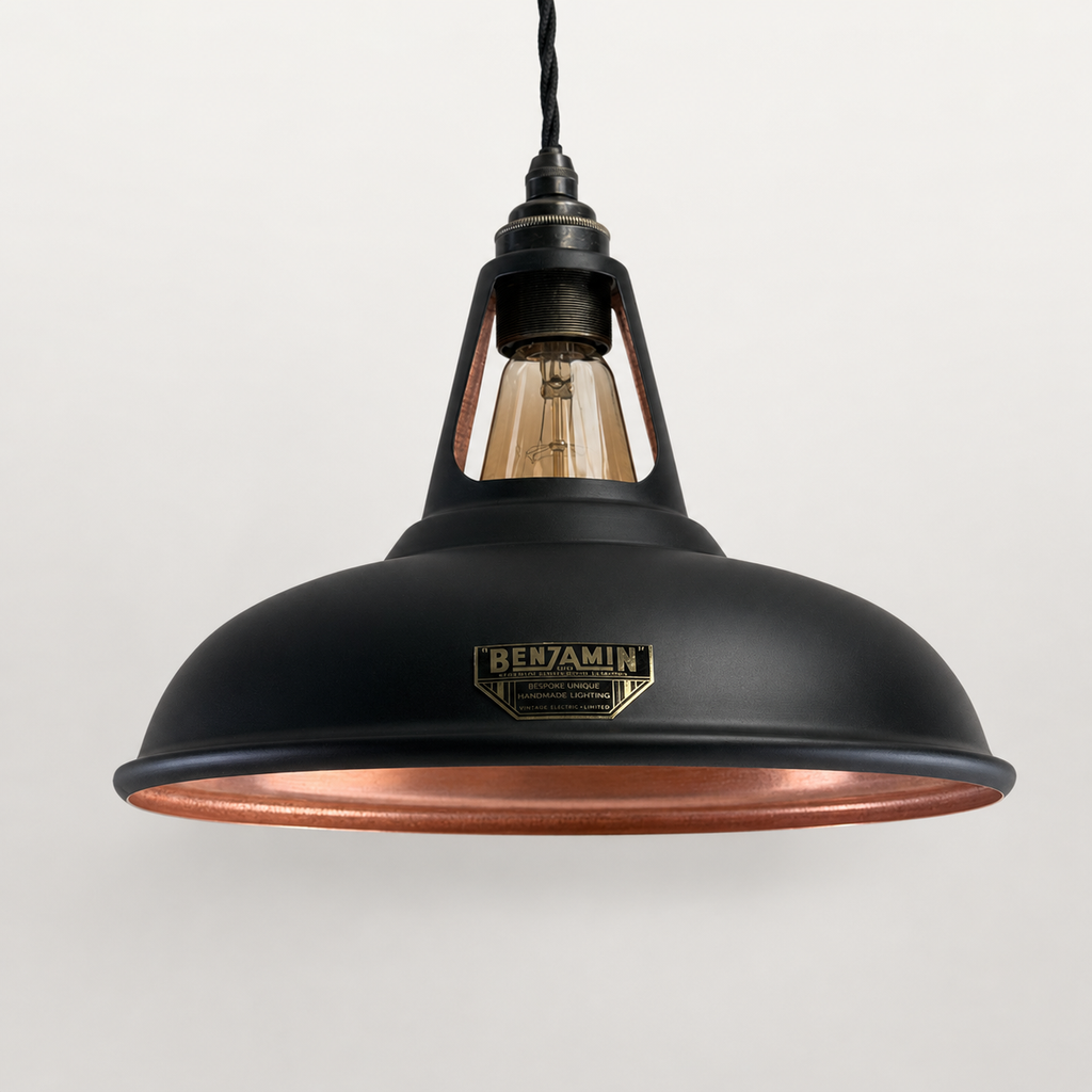 Brassvane matt black and copper pendant light additional view 7