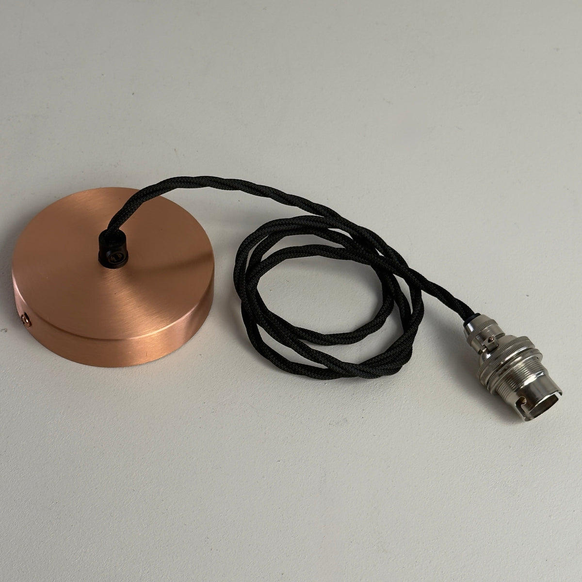 Brassvane copper single drop pendant set overall view