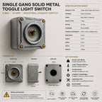 Brassvane conduit toggle light switch additional view 8