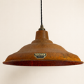 Brassvane rusted pendant light overall view