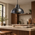Brassvane pewter gray dome pendant light additional view 2