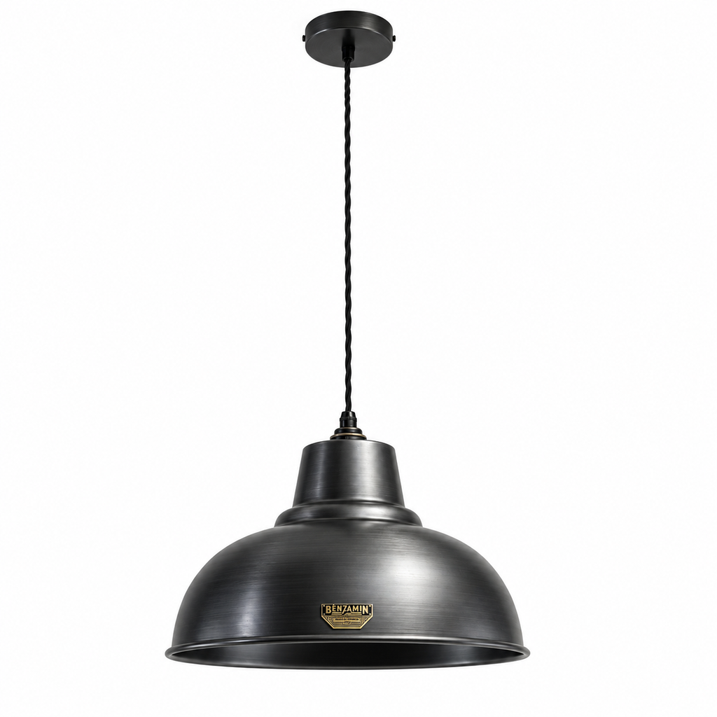 Brassvane pewter gray dome pendant light additional view 3