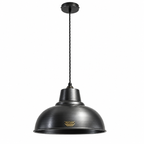 Brassvane pewter gray dome pendant light additional view 3