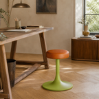 Brassvane schoolhouse leather seat stool additional view 2