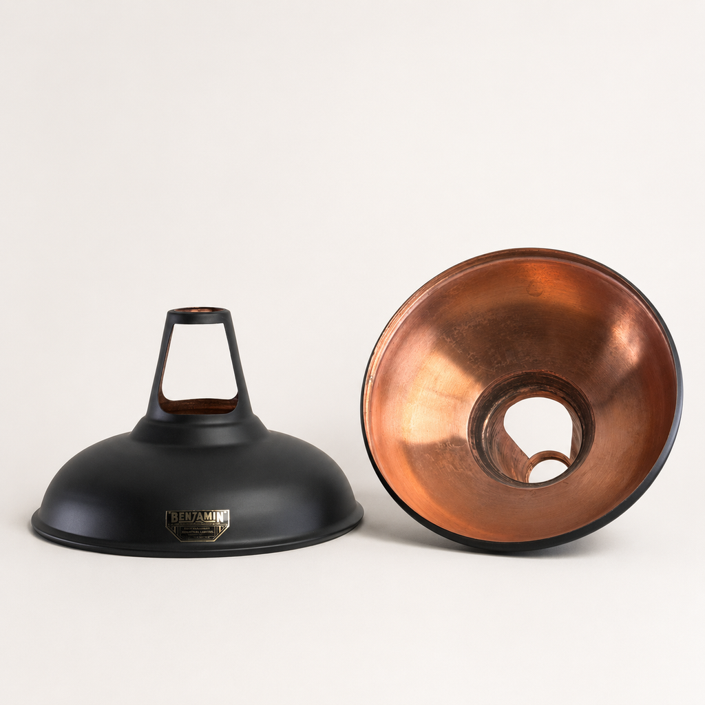 Brassvane matt black and copper pendant light additional view 8