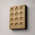 Brassvane 12 gang light switch additional view 7