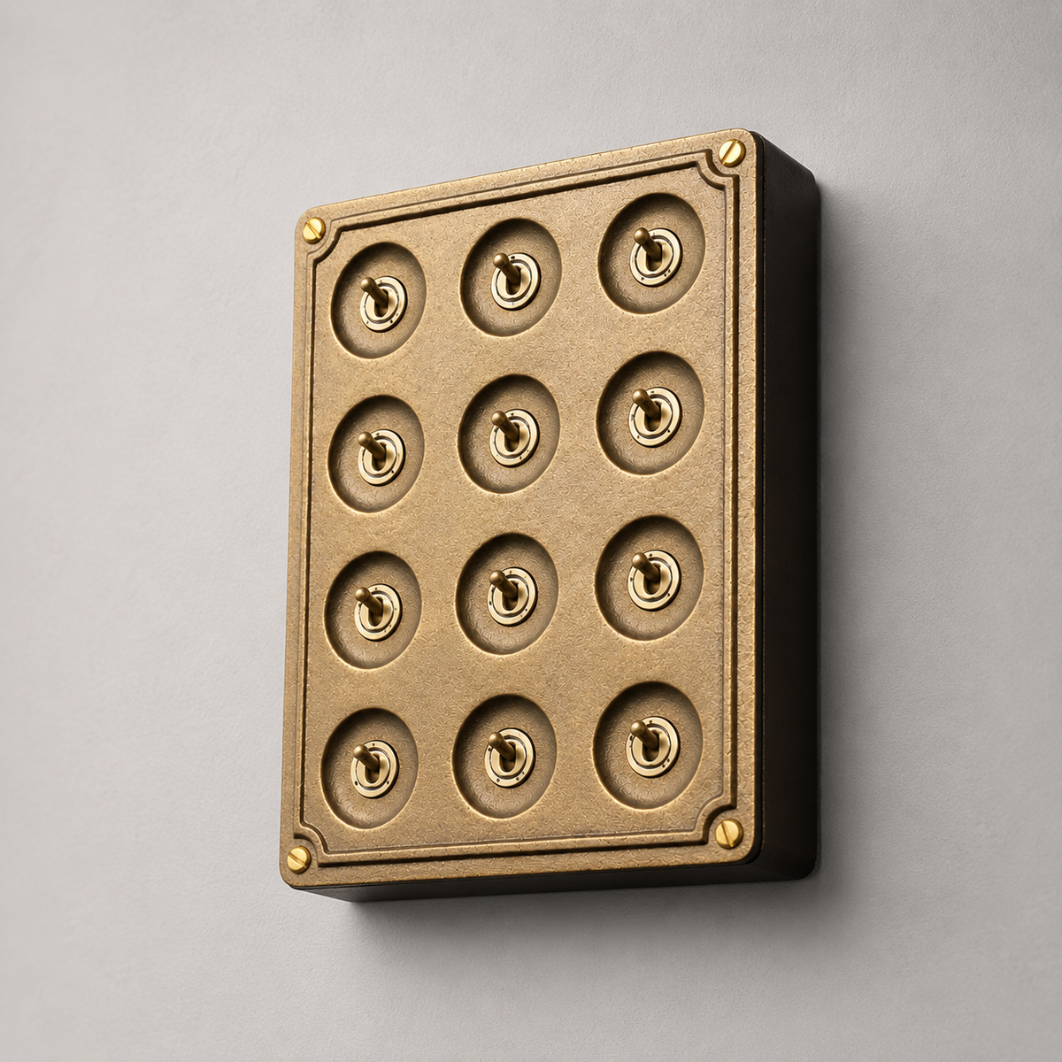 Brassvane 12 gang light switch additional view 7