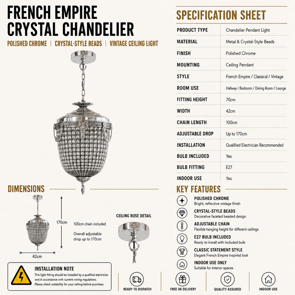 Brassvane french empire basket chandelier additional view 5