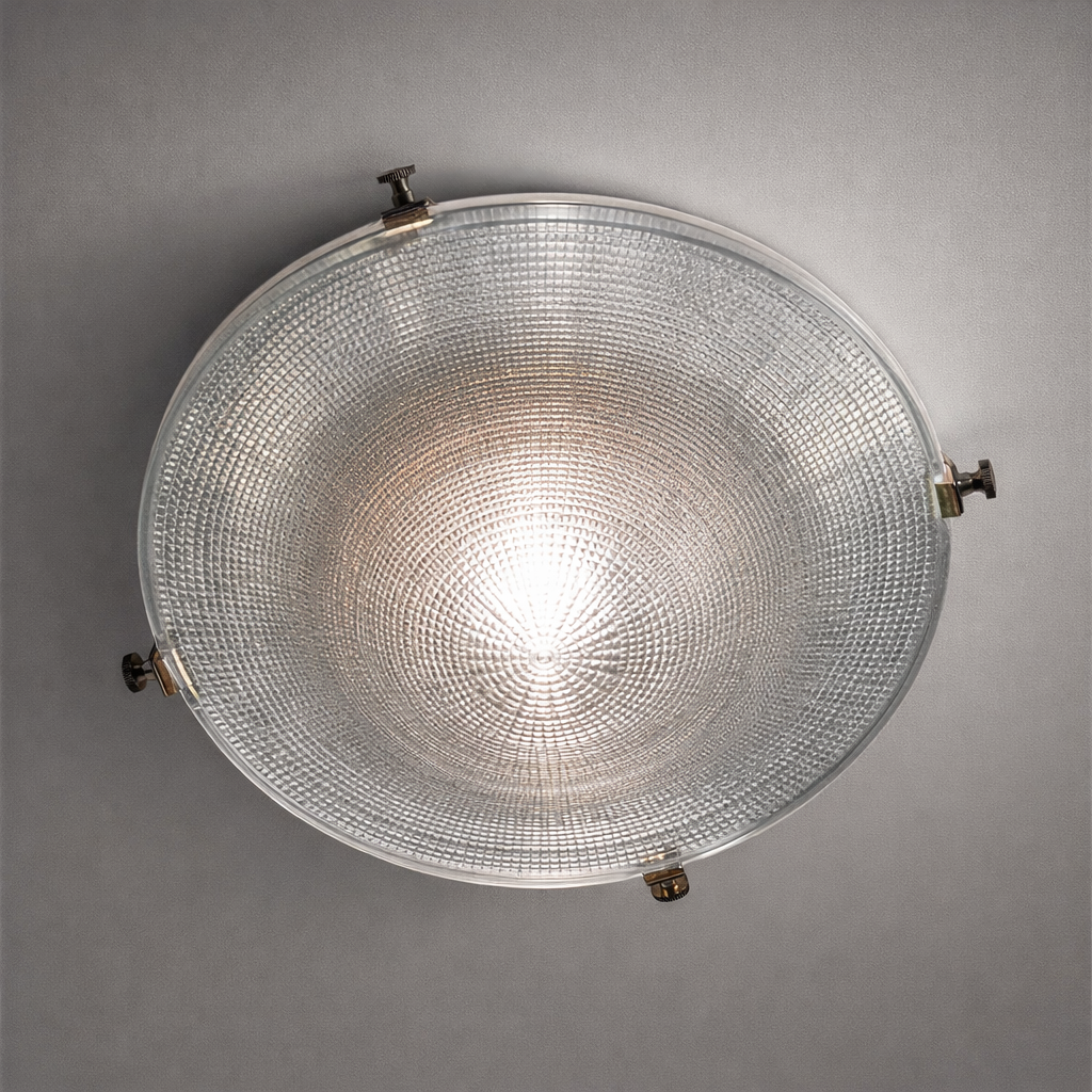 Brassvane prismatic glass flush ceiling light additional view 5
