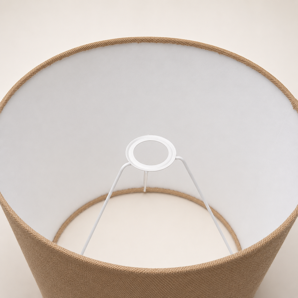 Brassvane hessian drum lampshade additional view 6