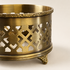 Brassvane antique brass wine bottle holder additional view 4