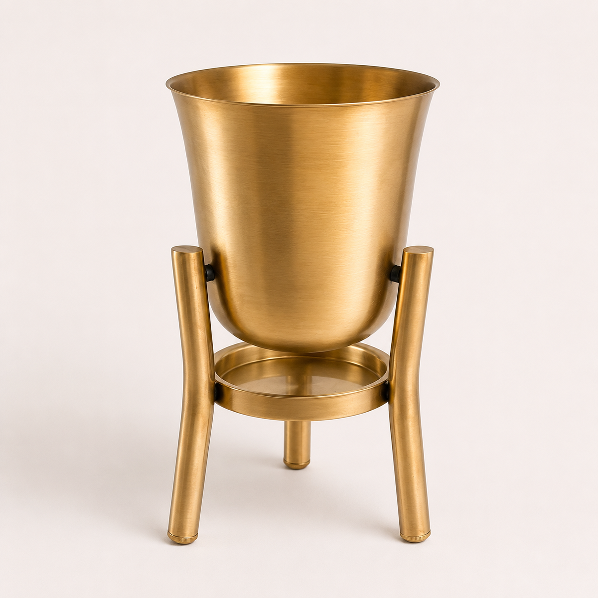 Brassvane antique brass rocket champagne cooler additional view 2