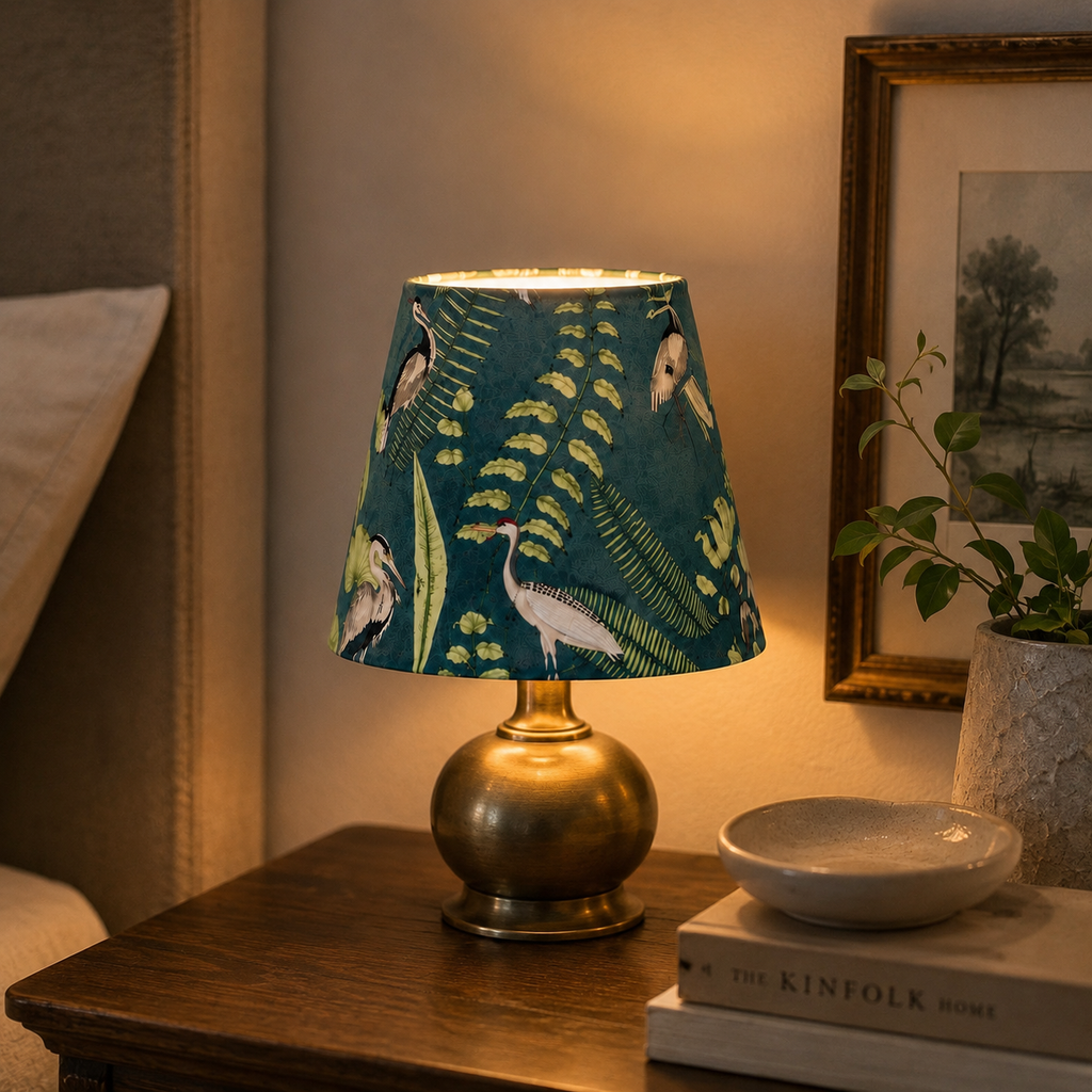 Brassvane blue and green lampshade additional view 2