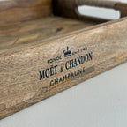Brassvane patchwork wooden serving tray additional view 2
