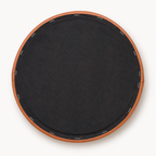Brassvane tan leather stool seat additional view 6
