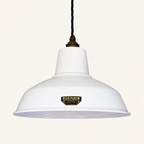 Brassvane white RLM pendant light overall view