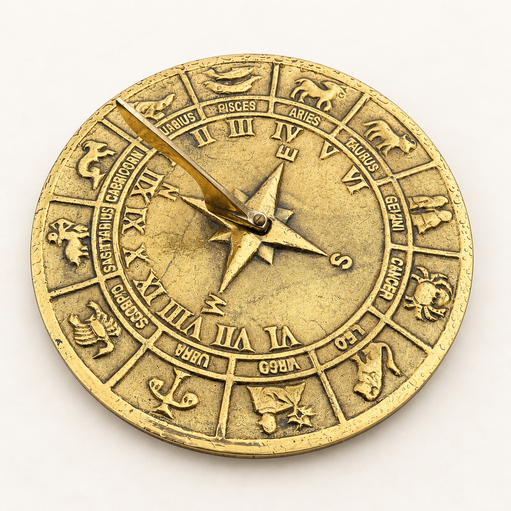 Brassvane sun dial watch clock additional view 3