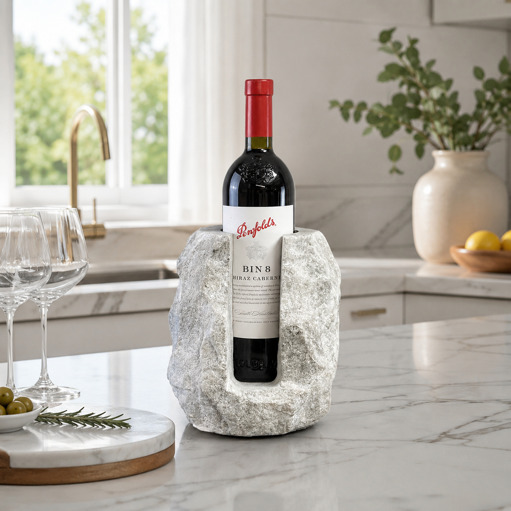 Brassvane marble wine bottle holder additional view 2