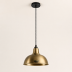 Brassvane antique brass dome pendant light additional view 3
