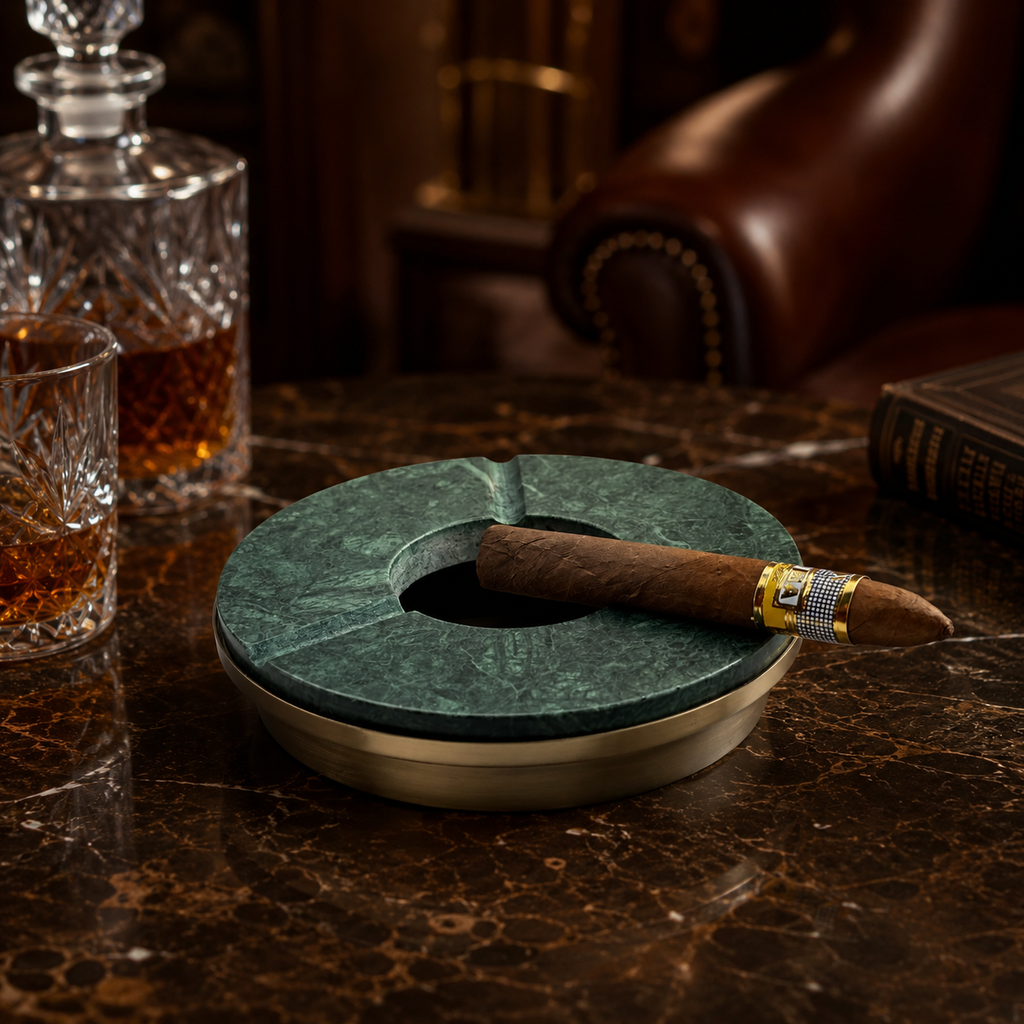 Brassvane marble cigar ashtray additional view 8