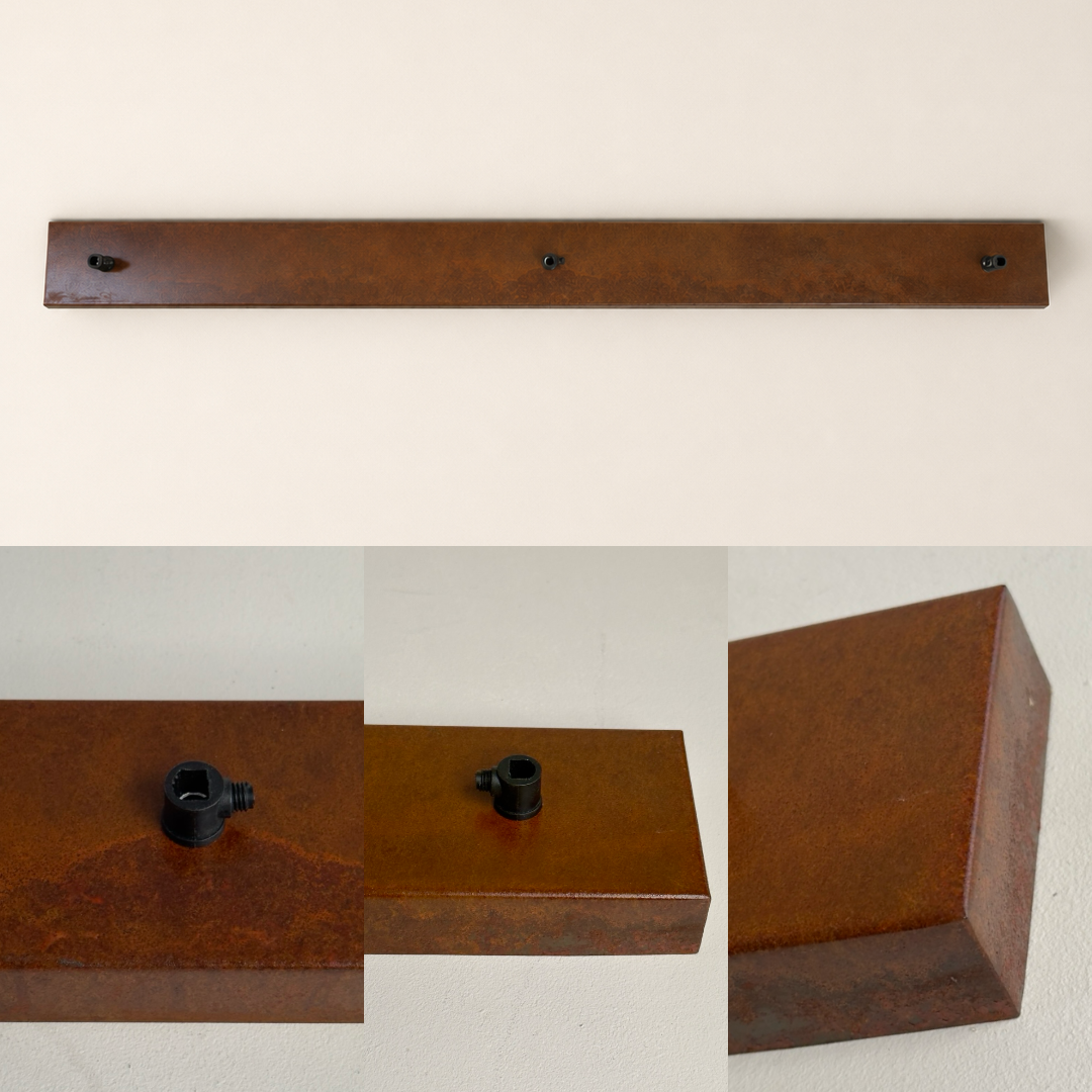 Brassvane ceiling rose track light overall view