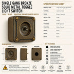 Brassvane antique brass light switch additional view 3