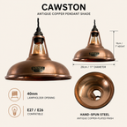 Brassvane antique copper pendant light additional view 9
