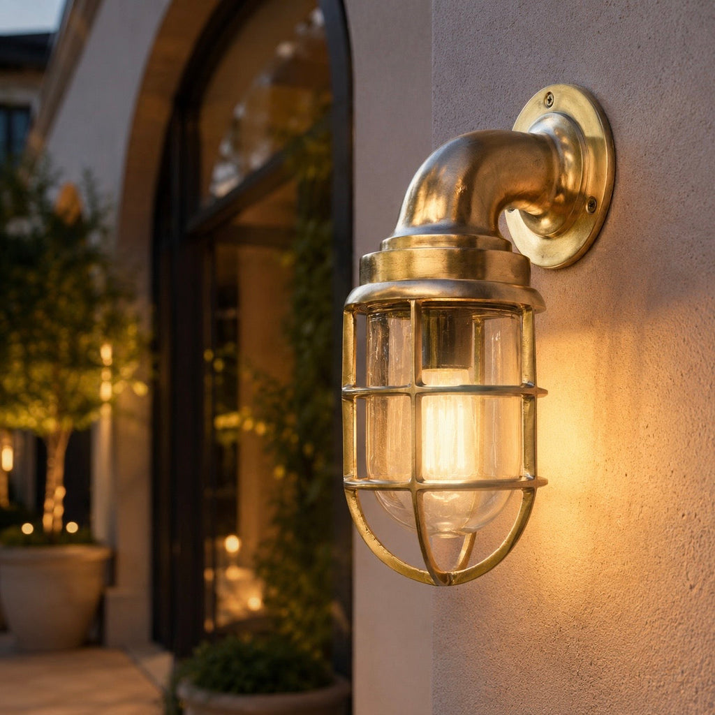 Brassvane raw brass swan neck wall light additional view 4