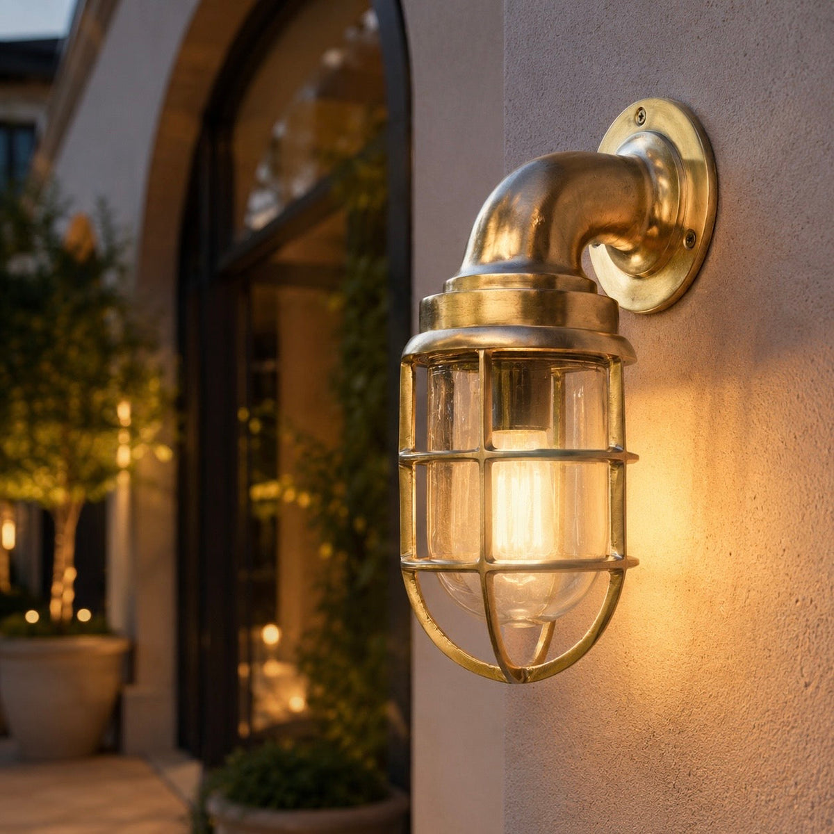 Brassvane raw brass swan neck wall light additional view 4