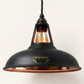 Brassvane matt black and copper pendant light overall view