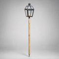 Brassvane wooden spike candle lantern overall view