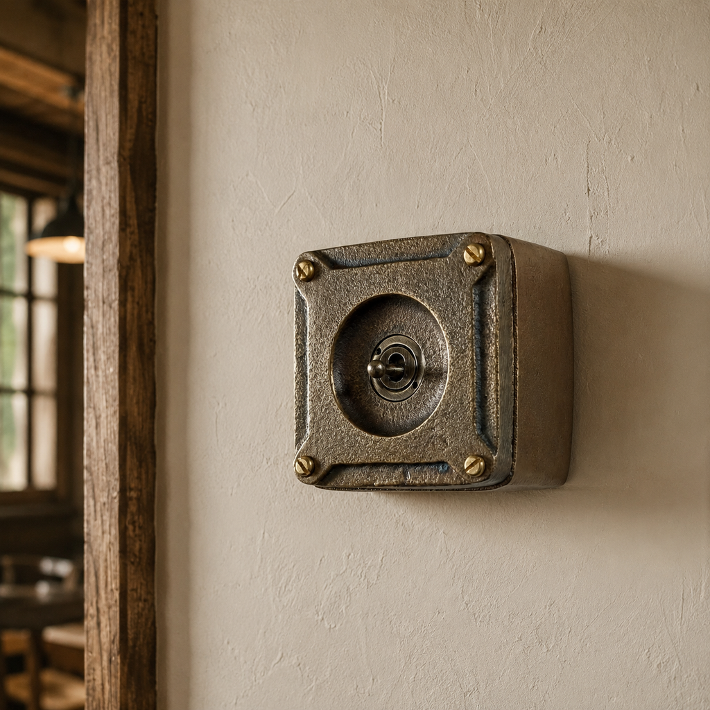 Brassvane antique brass light switch additional view 2